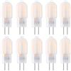 Jiotouhu lampadina G4 LED, Bianco caldo 2700K, alloggiamento bianco latte, 12V, 2W, sostituisce la lampadina alogena da 20W, senza sfarfallio, non dimmerabile, confezione da 10