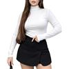 SHAPERIN Maglietta Dolcevita Donna Manica Lunga Top Aderente Collo Alto Camicetta Elegante Turtleneck Shirt
