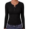 Demegimi Maglia Donna Manica Lunga Girocollo Maglietta a Costine Slim Fit | Elegante, Moda, Leggero, A Coste, Girocollo, Basic t Shirt, Tinta Unita, Autunno e inverno,Casual Top,Tempo Libero e Ufficio