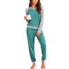 Leversic Pigiama Donna Invernale Cotone Pigiami a Maniche Lunghe, Top e Pantaloni con Tasches Morbido e Confortevole Morbido e Caldo S-XXL