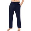 Sopesil Pantaloni da Uomo Pigiama in Cotone Misto S-XXL | Lungo Vita Elastica con Coulisse e Tasche Morbidi Pantaloni da Casa Larghi per Dormire e Relax