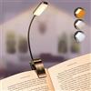 Gritin Luce per Lettura Libri a Letto, 9 LED con Clip Ricaricabile | 3 Temperatura Colore Protezione Occhi, Dimmerabile Senza Livelli, Luce Lettura Libro Notturna per Amanti Libri