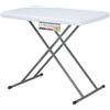 Floordirekt - Tavolo da giardino pieghevole in plastica 75,5 x 49 cm - Tavolo da buffet con maniglia - Tavolo pieghevole per giardino, terrazza e balcone - Tavolo da campeggio per 6 persone (Nara)