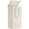 Lifewit Cestino Biancheria Sporca Pieghevole Coperchio 105L, Bianco | Cesto Porta Biancheria, Tessuto Oxford 600D, 42x32x75cm, 2 Maniglie Rinforzate, Cestino Panni Sporchi Per Bagno e Camera