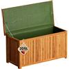 CASARIA Baule da Esterno 205L 115x50x59cm | Legno di Acacia, Carico Max. Coperchio 160KG, Contenitore, Salvaspazio, Fodera Interna, Box, Bauli da Giardino, Portaoggetti
