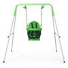 Outsunny Altalena per Bambini 6-36 Mesi con Seggiolino 122x146x122 cm Verde | Bretelle di Sicurezza, Altalena Bambini da Interno Esterno Giardino Cortile, Supporto Acciaio,Facile da Montare e Conservare