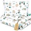 Totsy Baby Piumino lettino senza federa cotone Set coperta cuscino culla | 50x70 cm piumone trapunta per neonato bambino imbottitura leggera traspirante caldo Oeko Tex Africa