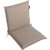 LILENO HOME Malta Cuscino per sedie da giardino, sedie pieghevoli e sdraio, set da 1, schienale basso color tortora, comodo, per mobili da giardino