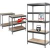 KARAT Scaffalatura per carichi pesanti, per cantina, magazzino, banco da lavoro, portata fino a 1250 kg, montaggio rapido e stabile (grigio antracite, 220 x 120 x 60 cm)