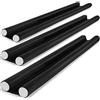MONZANA® 3x Paraspifferi Sottoporta Doppio 92 cm Guarnizione Porta Isolante Insonorizzazione Risparmio Energetico Nero