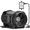 HG Power Ventola Aspirazione 150mm Regolabile, Aspiratore Bagno, B-150mm | EC Motor, Estrattore Aria Inline Canalizzato con Protezione da Surriscaldamento per Cucina, Bagno, Cantina, Garage, Grow Box