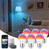 Aigostar Lampadine Alexa, Lampadine Wifi G45 E27 6.5W, Lampadina Smart RGBCW Compatibile con Alexa/Google Home, Nessun Hub Richiesto. Funzionamento a Distanza, Controllo Vocale, 6 Unità.