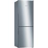Bosch KGV33VLEA Serie 4 Frigorifero Congelatore, Effetto Inox, 176 x 60 cm, Raffreddamento da 193 L + congelatore da 94 l, VitaFresh freschezza più lunga, sbrinamento LowFrost meno frequente,