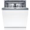 Bosch SMV4HVX07E Serie 4, Lavastoviglie da incasso a scomparsa totale, Home Connect, InfoLight, Programma Preferito, Diagnostica da remoto, Assistente al lavaggio, 60 cm