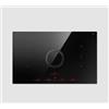 Elica NIKOLATESLA SWITCH EVO BL/A/83, Piano Cottura A Induzione, Cappa Integrata, 4 Zone, Design, Portata 620 m³/h, Vetro Nero, Classe Energetica A+