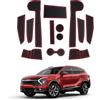 Coleya Tappetini Antiscivolo Compatibile con Kia Sportage NQ5 2022-2025 (MT), Tappetini in Gomma per Console Centrale, Portabicchieri, Cuciture Porta, Sportage NQ5 Tappetino per Auto (Rosso)