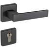 JUVA Maniglie per Porta - Prodotte in Italia - Maniglia Durevole per Porte Interne ed Esterne - Design Moderno - Color Alluminio Antracite - Per Porte da 35 a 47 mm