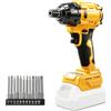Roadtime Avvitatore a Impulsi 1/4 con 11 Punte per Dewalt 20V (senza Batterie) | Roadtime 280 Nm Brushless Avvitatore a percussione ,0-3600 Giri/min, 2 Velocità, Regolazione Continua della Velocità, LED
