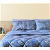 Bassetti Trapunta Invernale Matrimoniale 260x260 cm in Puro Cotone 100% con Imbottitura Anallergica Made in Italy (SIKAR B1 Blu 320 g/m²)