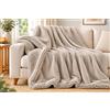 Lingerie Shop Plaid Coperta Di Pile Misura 155x200 cm Vari Colori e Fasntasie Plaid Pile Coperta Morbidissima e Calda Letto Una Piazza e Mezzo (beigg1)