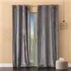 fashion home Pagano Pannello Tenda Arredo in Velluto con Anelli 140x280 cm Linea Oro per Interni, colore Grigio