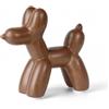 Notakia Decorazione a forma di cane a palloncino in ceramica, effetto legno | Statuetta a forma di cane a palloncino in ceramica effetto legno, per mensole, scrivania, comodino, soggiorno e ufficio