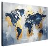 MuchoWow© Quadri Grandi Dimensioni Quadretti Da Parete Quadro Moderno | 30x20 cm - Camera Da Letto Stampa Foto Su Tela Soggiorno Cornice Decorazioni Mappa - Blu - Astratto