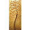 A.Monamour Adesivo Porta Autoadesiva Albero Con Fiori Dorati Arte Astratta Moderna Vinile PVC Adesivi per Porte Interne 3D Pellicola Adesiva Poster Sticker Murale Parete Carta da Parati