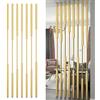 Hamankim Colonna divisoria in metallo oro - 5/8pezzi divisorio per la privacy separatore per paravento indipendente per soggiorno, camera da letto, ingresso, decorazione - 100-300cm(5pcs-C,170cm/67in/5.6ft)