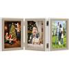 Czemo Cornice Foto Multiple 10X15cm, Cornici per 3 fotos Pieghevole Portafoto da Tavolo per Foto Collage Cornice, Famiglia Cornice da Tavolo Memoriale Cornice, Cornici per Foto di Nozze