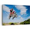 ARTTOR Quadri Moderni su Tela 120x80 cm Stampe da Parete Persone Auto - 0126 | Motocicletta Autista Cielo Quadro Decorativo XXL 1 pezzo Soggiorno Arte da Parete Decorazione da Parete ARTTOR