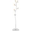 Il Gruppone Passione Casa Appendiabiti da Terra Attaccapanni con Ganci Multipli, Base Ampia Effetto Marmo, Design Moderno ad Albero, Altezza 173,5 cm per Ingresso Camera Ufficio, Bianco o Nero, Bianco