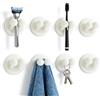 Diyxisk 8 Pezzi Portaspazzolino, Porta Rasoio, Spazzolino Ganci Adesivi, Ganci Autoadesivi in Silicone, Nessuna Perforazione Adatta per Spazzolino da Denti Asciugamano Rasoio Palla da Bagno (Bianco)