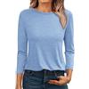 Airmood Camicette da donna con maniche a 3/4, casual, vestibilità ampia, girocollo, camicette di base