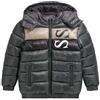 GUESS Giubbino invernale ragazzo 16 anni - 170 cm con cappuccio color verde design a righe