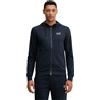 Emporio Armani EA7 - Felpa con cappuccio in cotone con zip - - Sweatshirts & Hoodies - Uomo - Blu