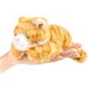 Wonder Sprout Palm Pal Gatto Sdraiato Peluche con Perline Morbido Animale Ultra Soffice Carino Gattino Peluche Dolce e Adorabile Bambola Calmante per Bambini Ragazze Ragazzi Cuscino da Sonno Regalo Arancione
