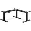 Fromm & Starck Star_ATFE_09 - Scrivania angolare regolabile in altezza, altezza 58-123 cm, larghezza 90-150 cm (sinistra) / 110-190 cm (destra) 150 kg, colore: Nero