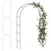VOUNOT® Set da 4 Archi da Giardino per Rose Rampicanti 140x37x240cm, Nero | Supporto Verticale per Rose, Struttura Modulare per Piante Rampicanti, Decorazione Matrimonio e Giardino, Montaggio Semplice