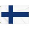 Petite Pine 2 × 3 FT Finlandia Bandiera, Medio 60 × 90 CM 150D Finlandese Outdoor Banner, Decor Garden con Brass Gromment