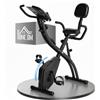 MH Handel GmbH Cyclette Pieghevole 2 in 1, Resistenza Magnetica Regolabile 8 Livelli, Cyclette da Casa Silenziosa con Sensore di Frequenza, Volano 2.5kg, Nero