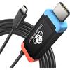 Lustrens Adattatore USB-C a HDMI, 2 metri, 4K a 144Hz, compatibile con Switch 2