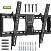 Lustrens Supporto a parete per TV, inclinabile, per schermi da 37-82 pollici, capacità massima di 60 kg, standard VESA 600x400 mm, acciaio nero
