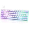 Lustrens Tastiera da gioco, 60%, tastiera meccanica cablata, compatta da 61 tasti con layout UK, illuminazione RGB e funzione anti-ghosting - Viola