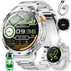 LIGE Smartwatch Uomo con GPS Integrato, Batteria da 1400 mAh, Altimetro/Barometro/Bussola, Smart Watch 1,7 con Torcia LED, Chiamate Bluetooth, 118 Modalità Sportive, Android/iOS