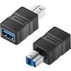 Generico Adattatore USB 3.0,Adattatore USB B 3.0 | Cavo Trasferimento Dati Ad Alta Velocità Plug and Play per Computer Portatile Tablet Stazione Docking Host