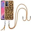 SNCLET Custodia per Oppo A74 5G Telefono Custodia con Cordino TPU Edges PC Back Antiurto Anti Scratch Cover con Lanyard Collana Staccabile Protettiva Case per Oppo A54 5G/A74 5G/A93 5G,Leopard Motivo