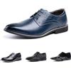 Hitmars Scarpe Stringate Uomo Derby Scarpe Oxford Pelle Verniciata Elegante Scarpe Basse Business Formale Classico Nero Blu Marrone Khaki EU37-EU48