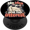Cat Lover Sunglasses Sarcasm Graphic Art No Idea and No Interest Divertente Gatto Occhiali da Sole Apatia PopSockets PopGrip Adesivo