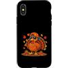 Thanksgiving Turkey Cool Fall Autumn Lea Custodia per iPhone X/XS Thanksgiving Turkey Fall Men Women Kids Funny Turkey Day Tee